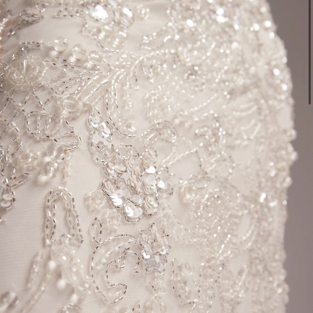 ASOS DESIGN ornate crystal embellished square neck maxi wedding dress - Picture 3 of 15